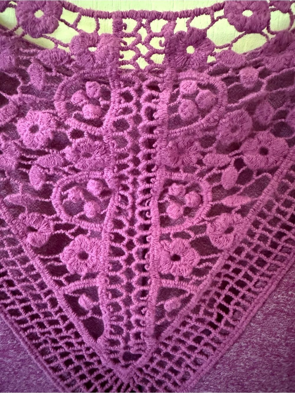 Apt. 9 Heathered Purple Twist-Hem Short Sleeve Top - Picture 4 of 6